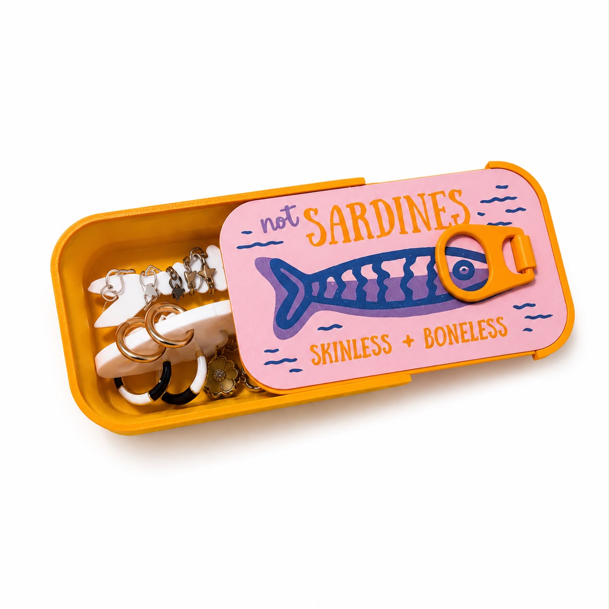 Portagioie da viaggio “Not Sardines”.
