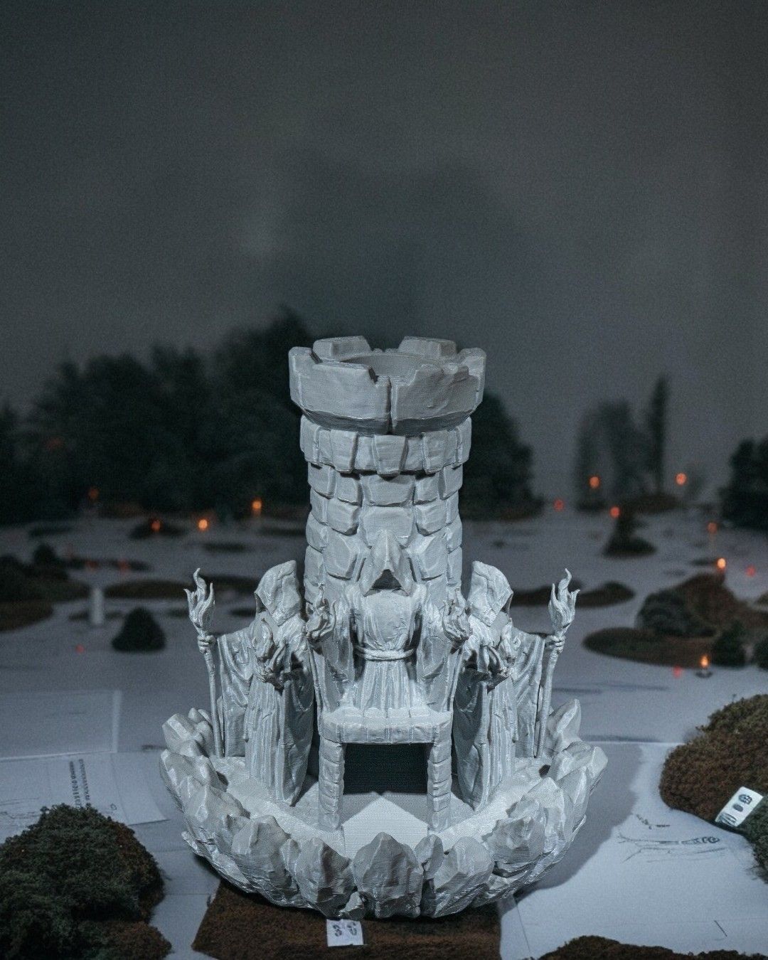 Torre dei dadi del mago stampata in 3D