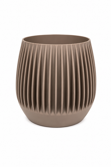 Vaso per Piante con Fondo Rimovibile – Scanalature Verticali
