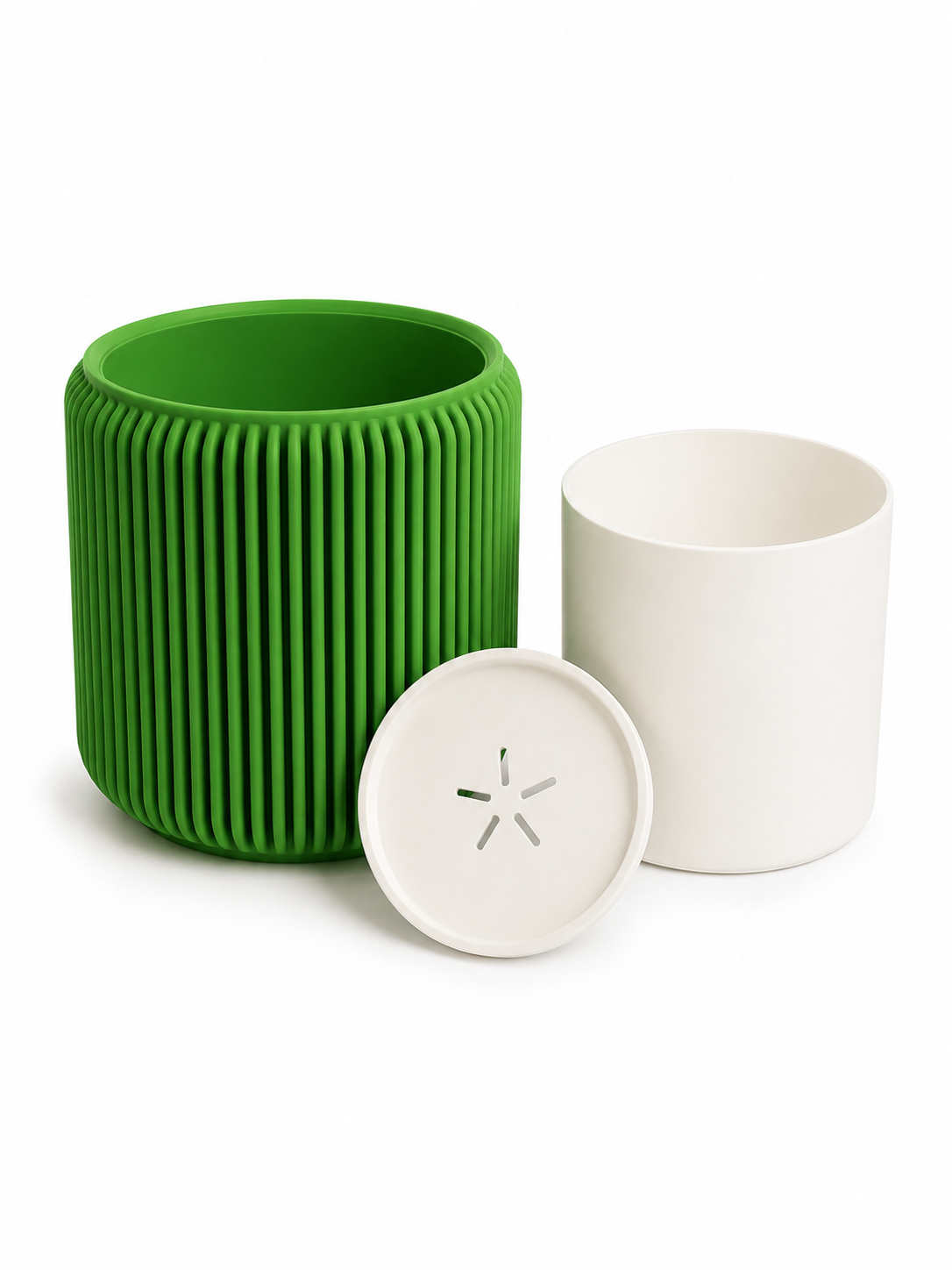 Vaso per Piante con Fondo Rimovibile – Design a Righe