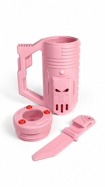 Boccale Tattico Punisher – Porta Longneck Stampato 3D
