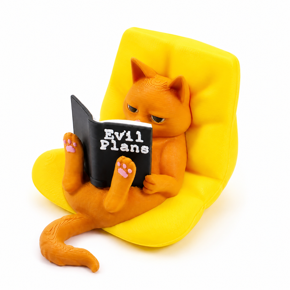 Gatto Evil Plans – Statuetta Decorativa Divertente
