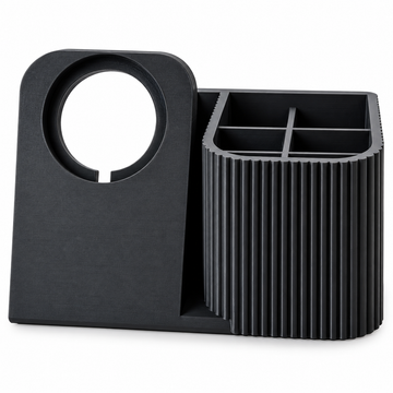 Organizer da Scrivania con Supporto Smartphone – Design a Righe