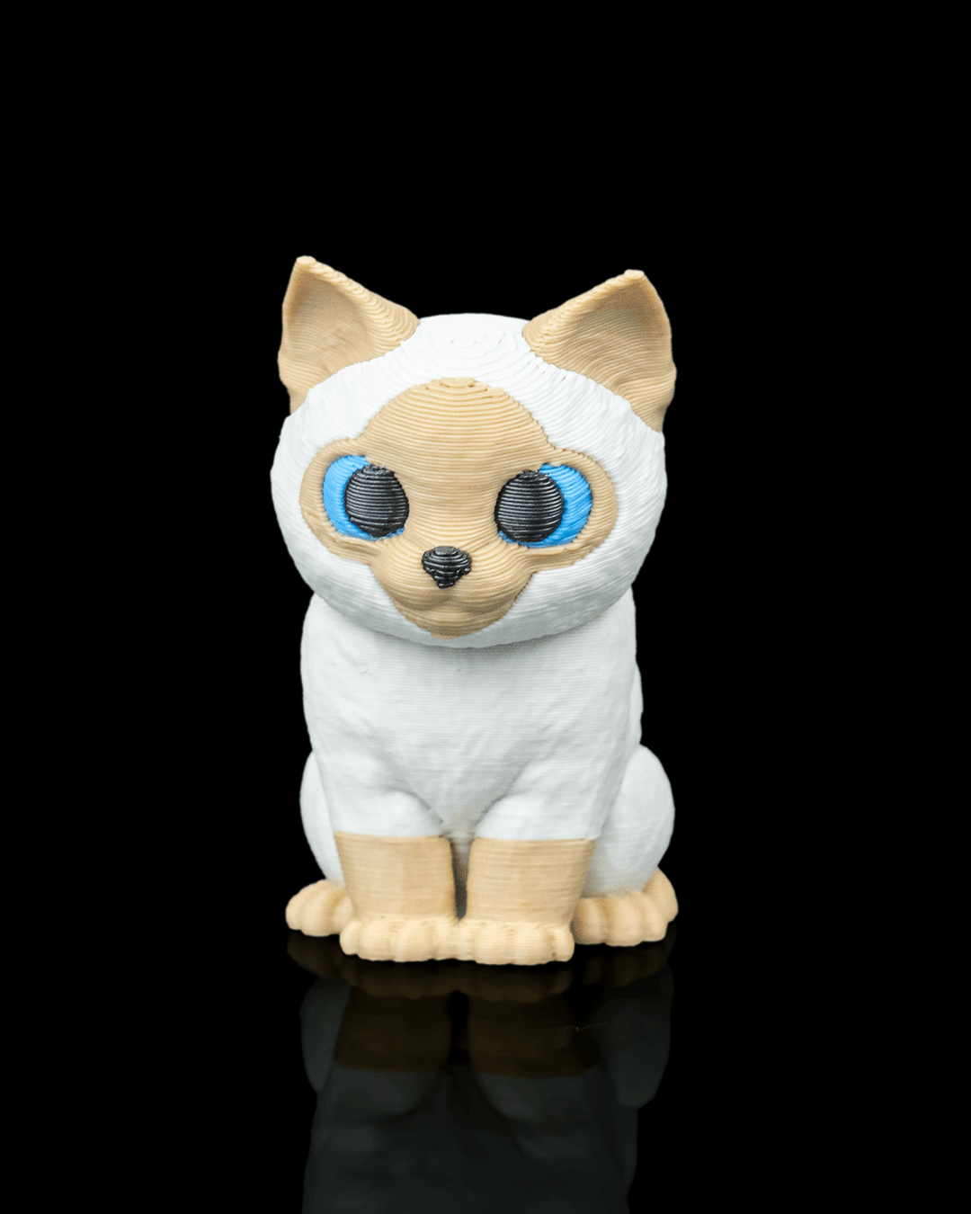 Portachiavi zainetto con gatto siamese stampato in 3D