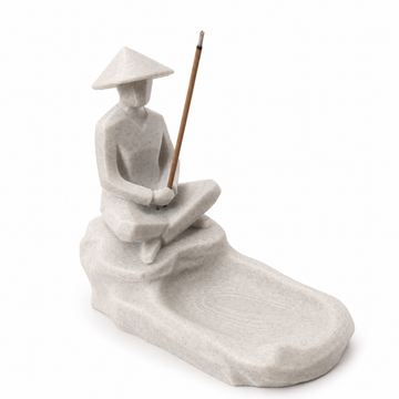 Porta Incenso Pescatore Zen – Scultura Decorativa