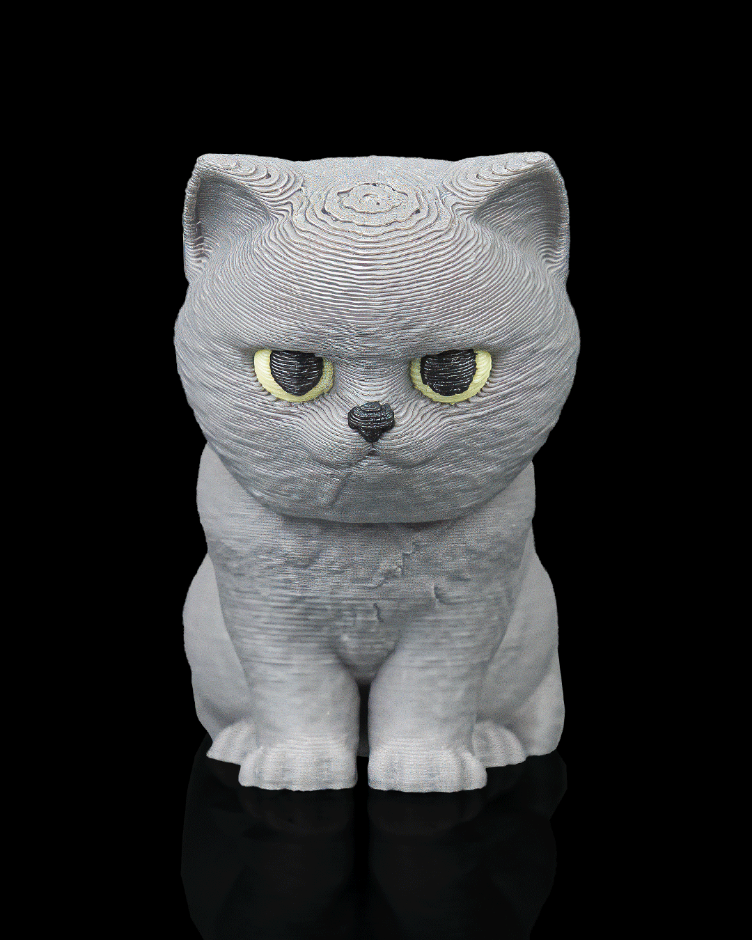 Portachiavi zainetto con gatto british shorthair stampato in 3D