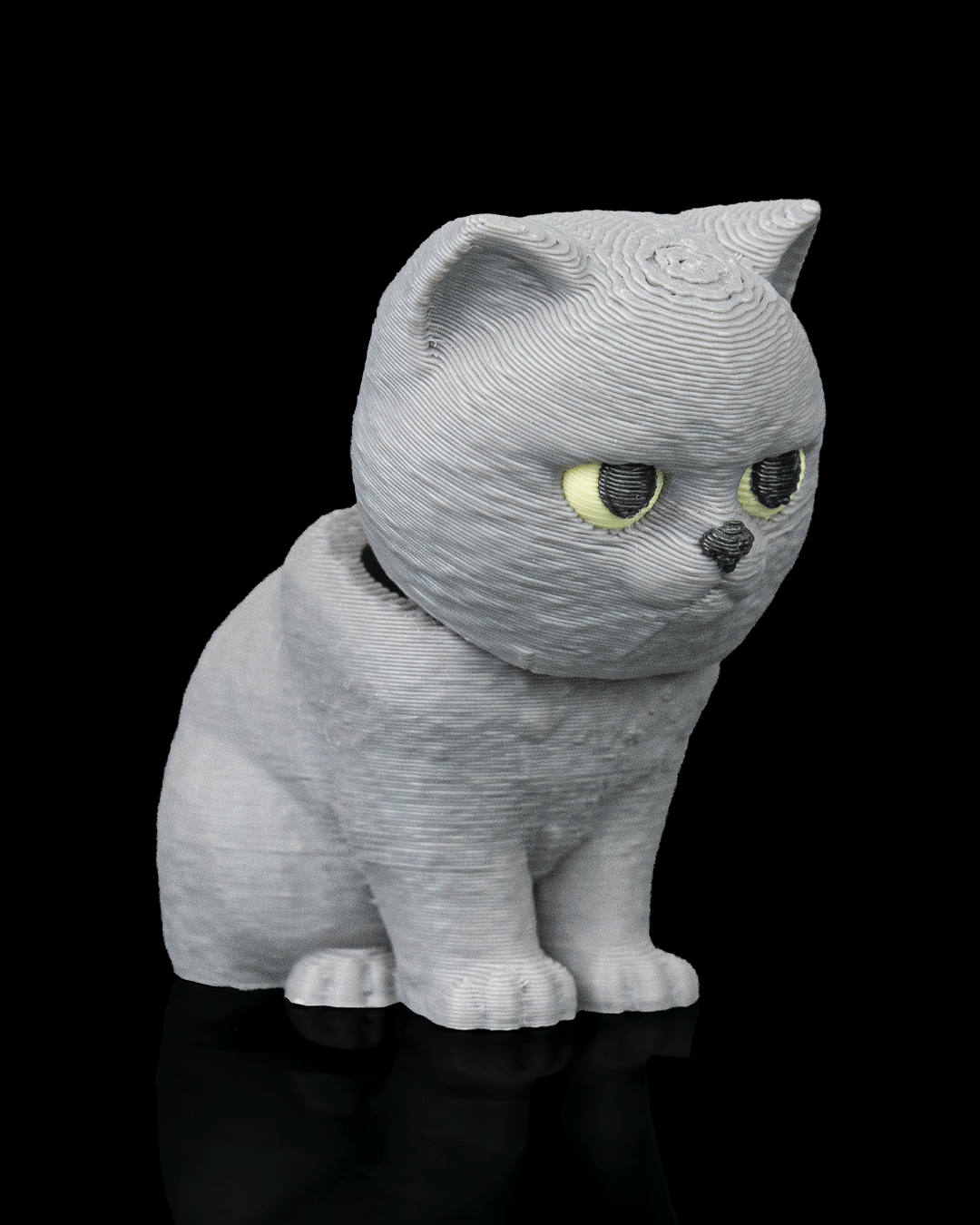 Portachiavi zainetto con gatto british shorthair stampato in 3D