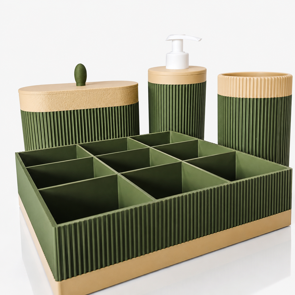 Set Accessori da Bagno Moderno 4 Pezzi – Eleganza e Organizzazione