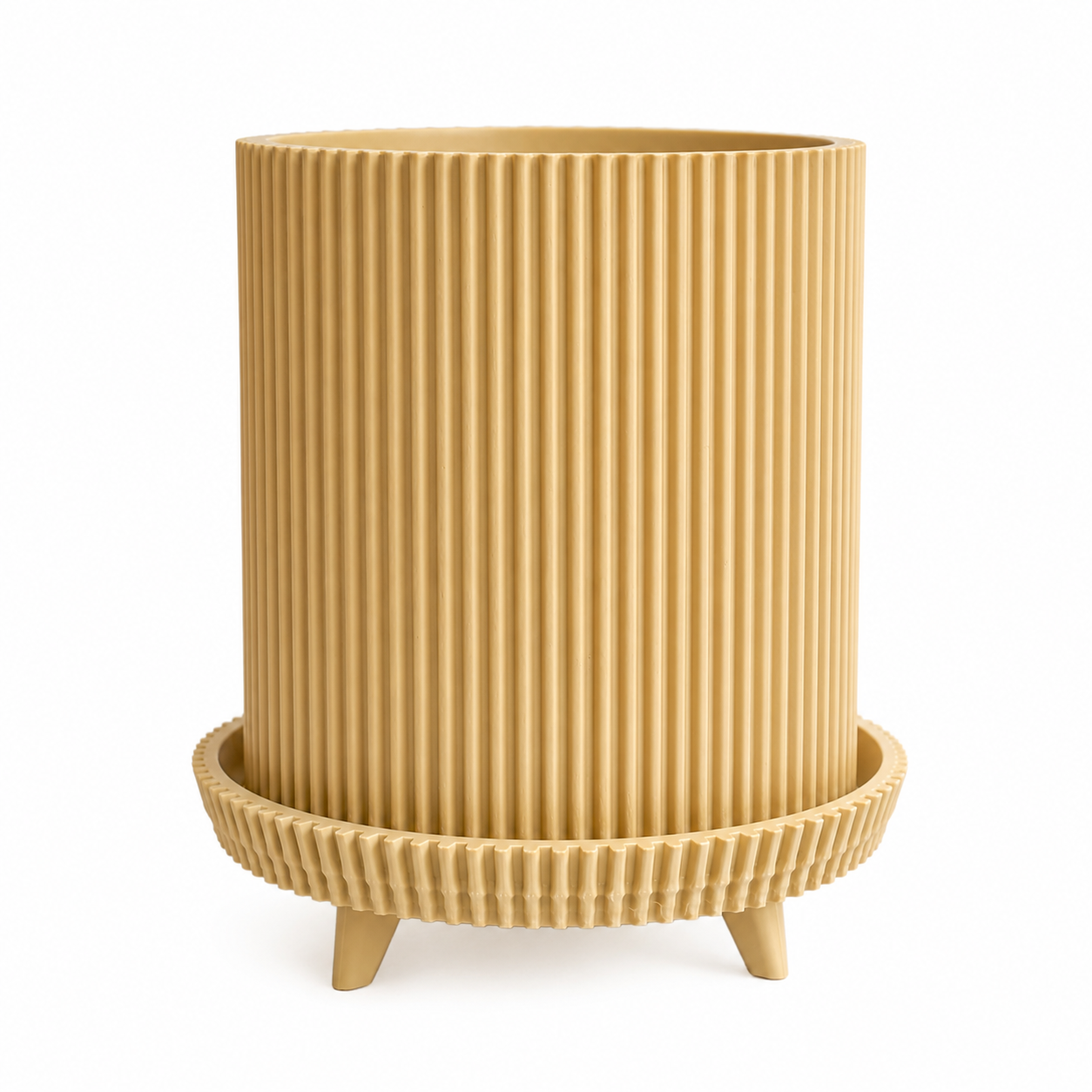 Vaso Decorativo con Piedini Integrati e Sottovaso Incorporato