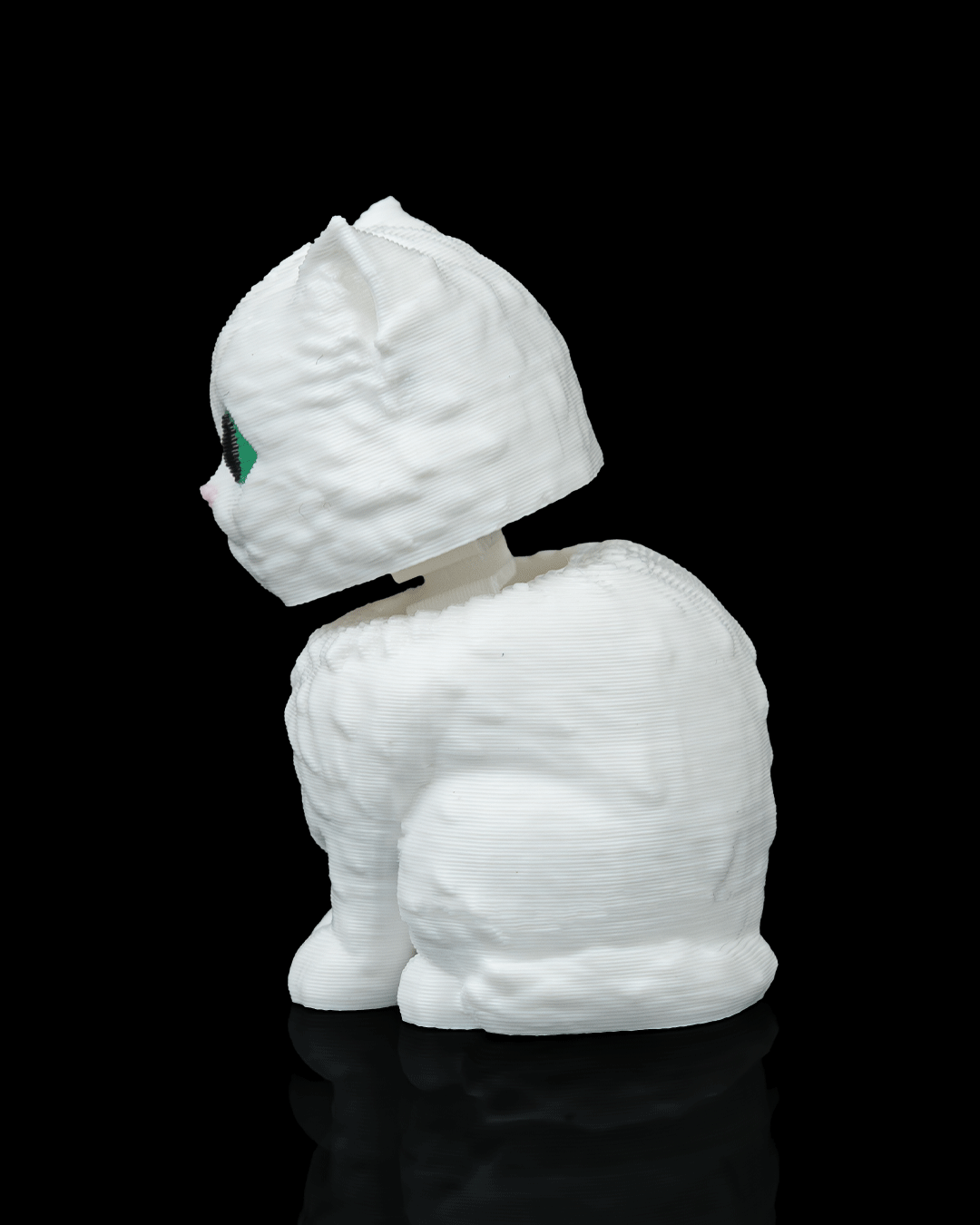Portachiavi zainetto con gatto angora stampato in 3D