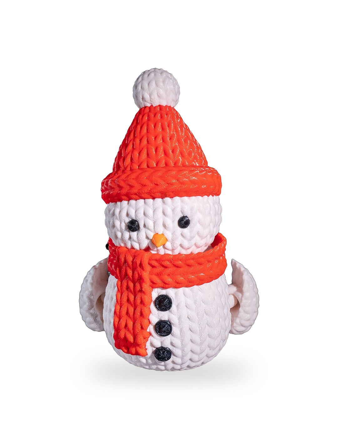 Pupazzo di Neve con Sciarpa Effetto Maglia