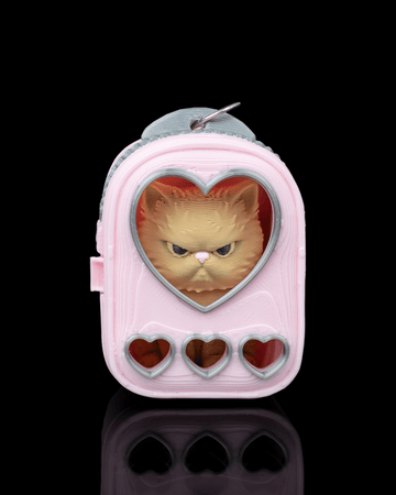 Portachiavi zainetto con gatto persiano stampato in 3D