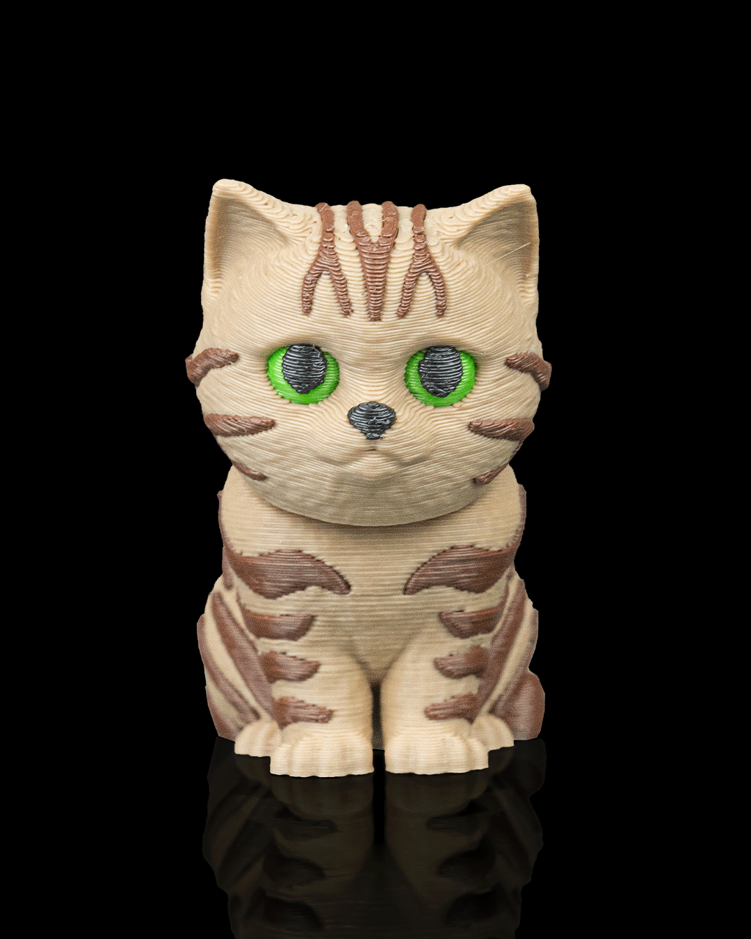 Portachiavi zainetto con gatto tigrato stampato in 3D