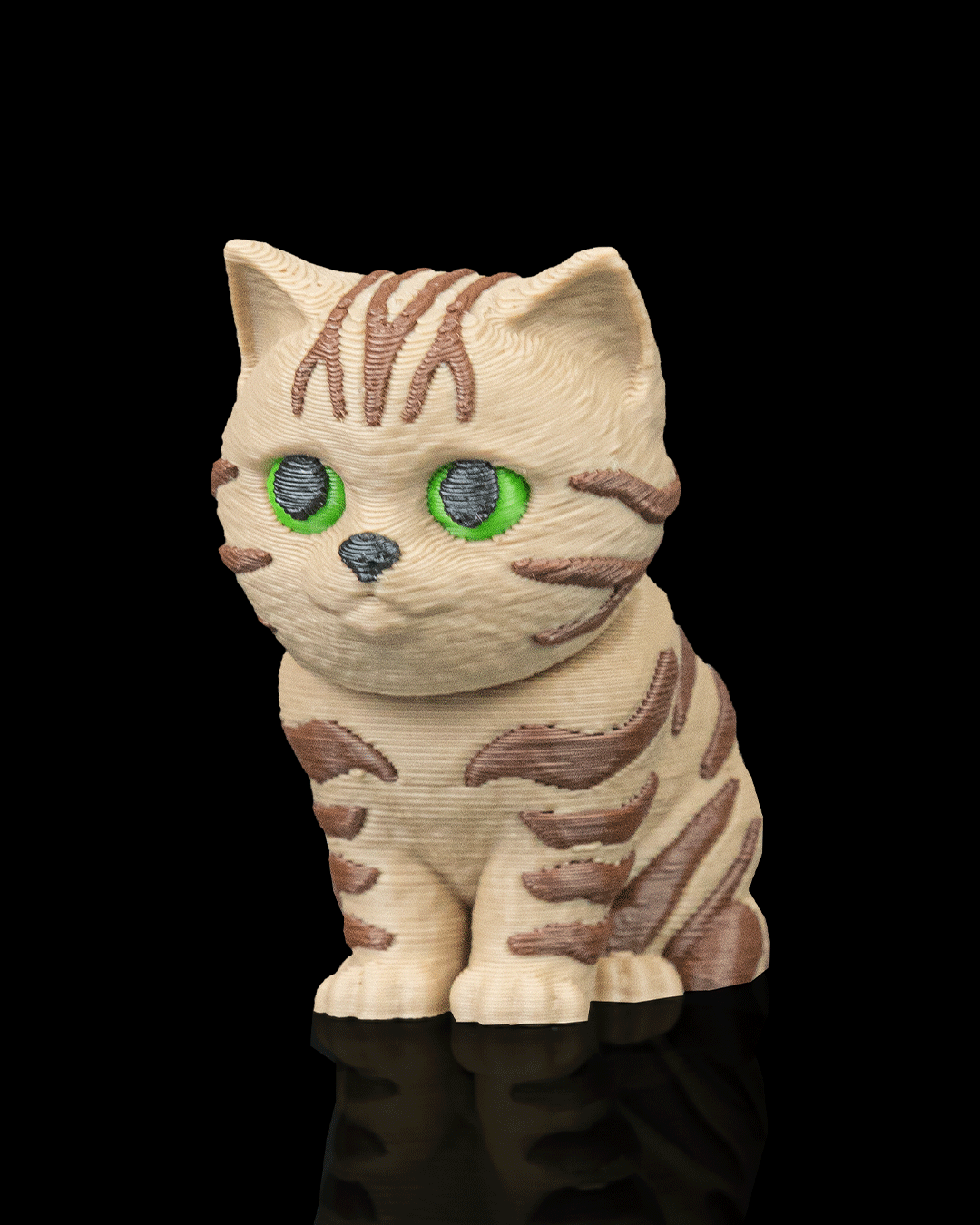 Portachiavi zainetto con gatto tigrato stampato in 3D